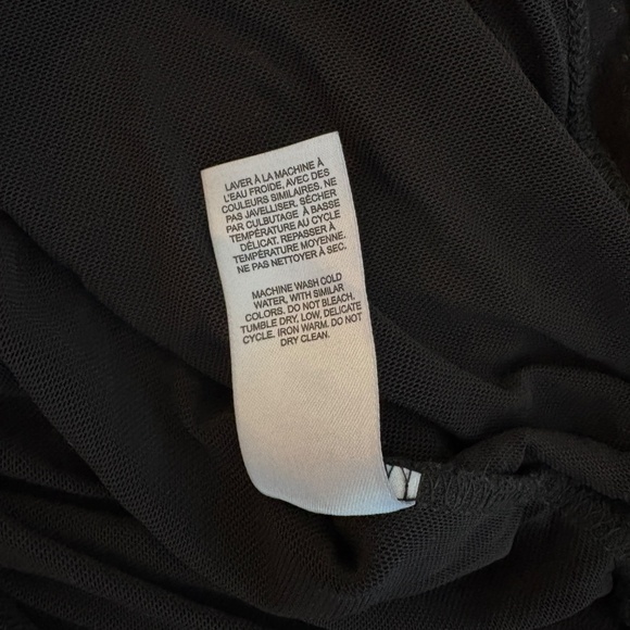 Dynamite Clothing Womens Fall Shoulder Pad Crewneck Long Sleeve Black Top XS - Picture 5 of 8